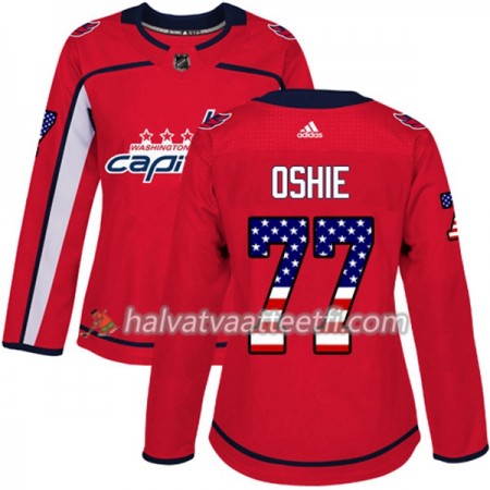 Naisten NHL Washington Capitals Pelipaita T.J. Oshie 77 Adidas 2017-2018 Punainen USA Flag Fashion Authentic Naisten NHL Washington Capitals Pelipaita T.J. Oshie 77 Adidas 2017-2018 Punainen USA Flag Fashion Authentic